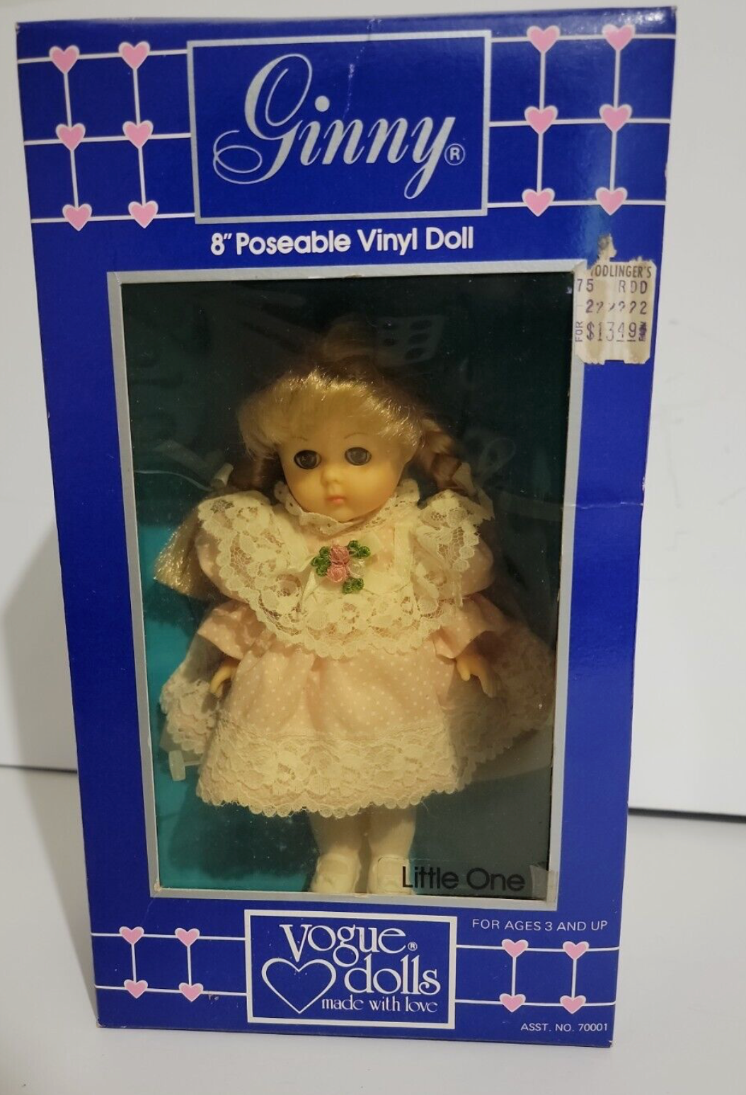 Vintage Ginny Doll NIB 1984 Vogue Dolls 8” posable doll in box Little One