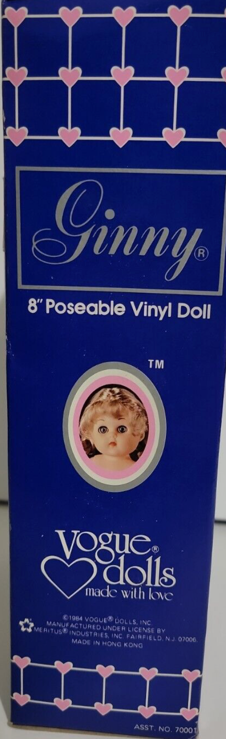 Vintage Ginny Doll NIB 1984 Vogue Dolls 8” posable doll in box Little One