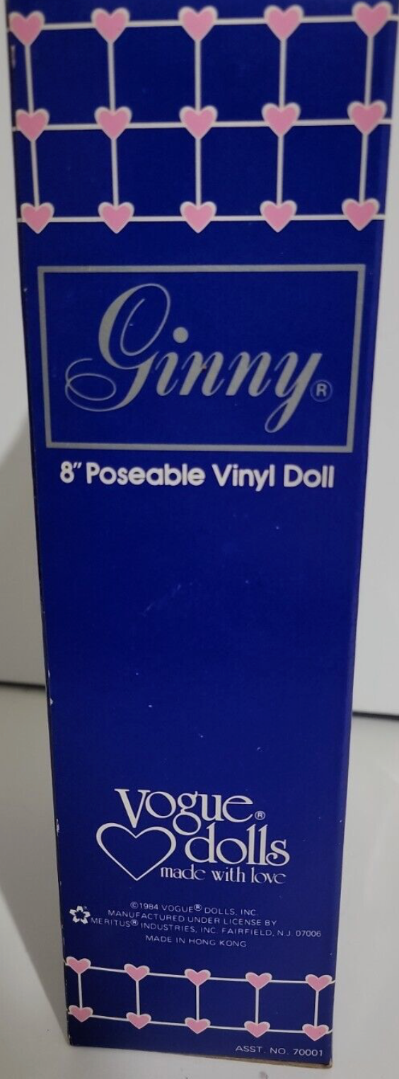 Vintage Ginny Doll NIB 1984 Vogue Dolls 8” posable doll in box Little One