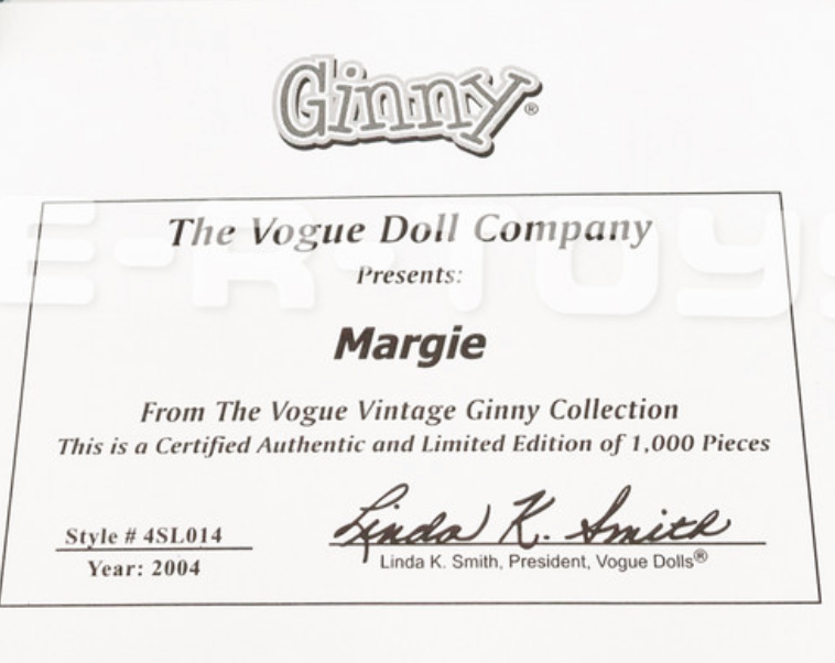 Ginny Dolls Margie Doll 8" Vogue Dolls 2004 No 4SL014 NRFB (Open Box)