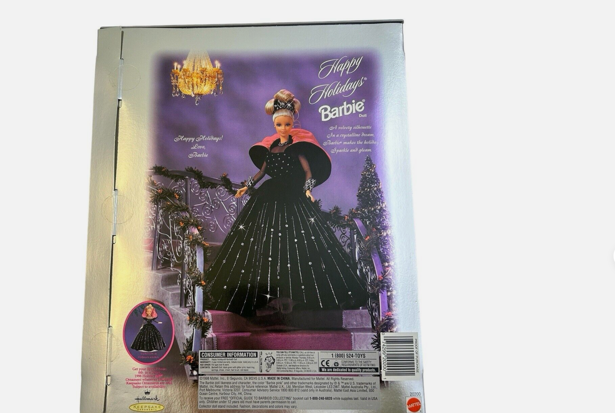 1998 Mattel # 20200 Happy Holidays Barbie