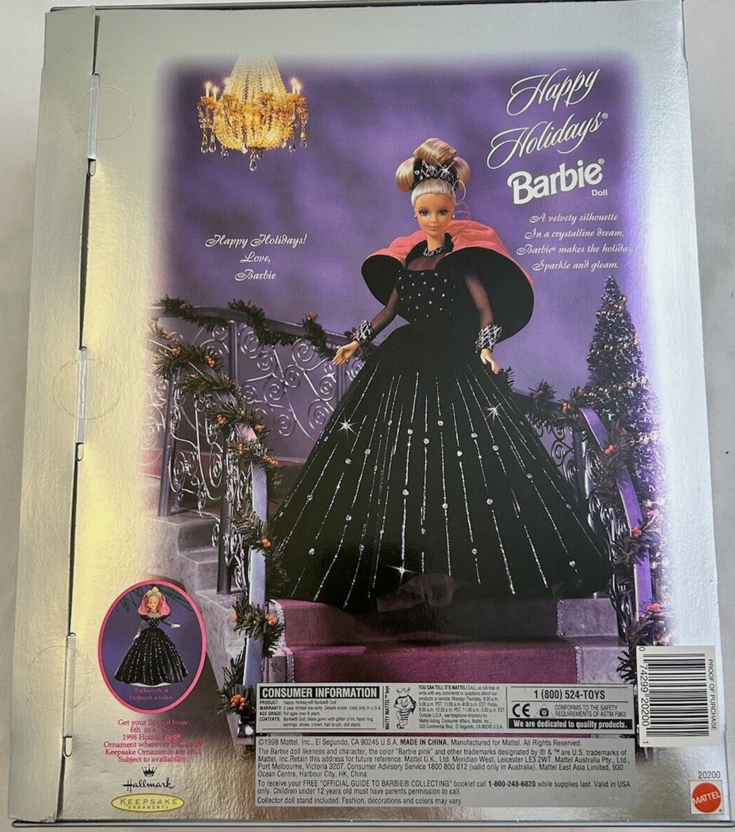 1998 Mattel # 20200 Happy Holidays Barbie