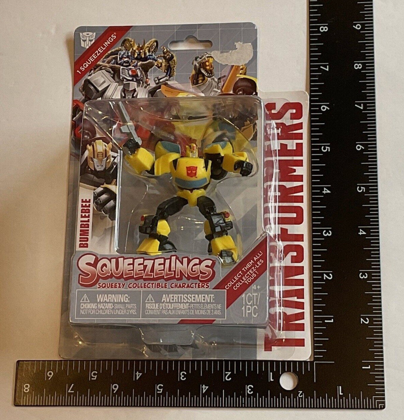 RARE Transformers Squeezelings Bumblebee Autobot Figure Squishy Toy Collectible