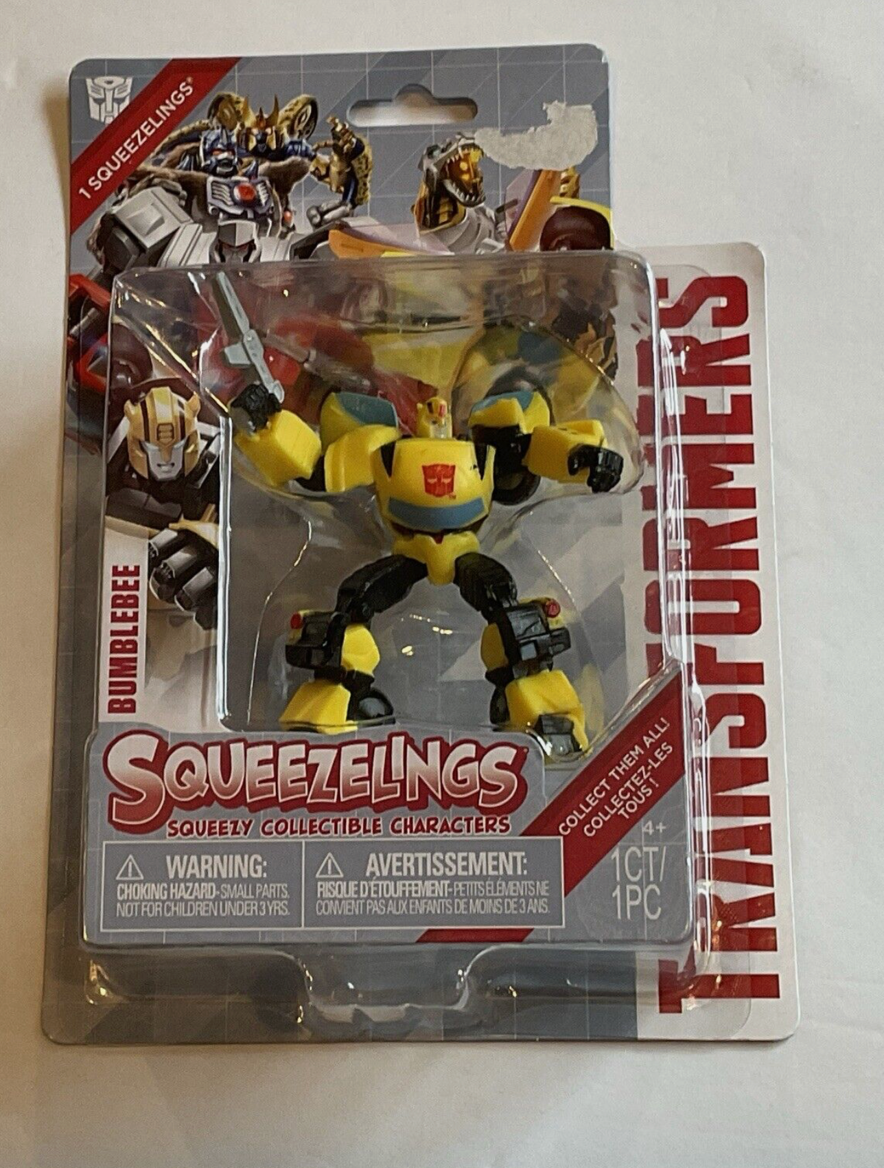 RARE Transformers Squeezelings Bumblebee Autobot Figure Squishy Toy Collectible