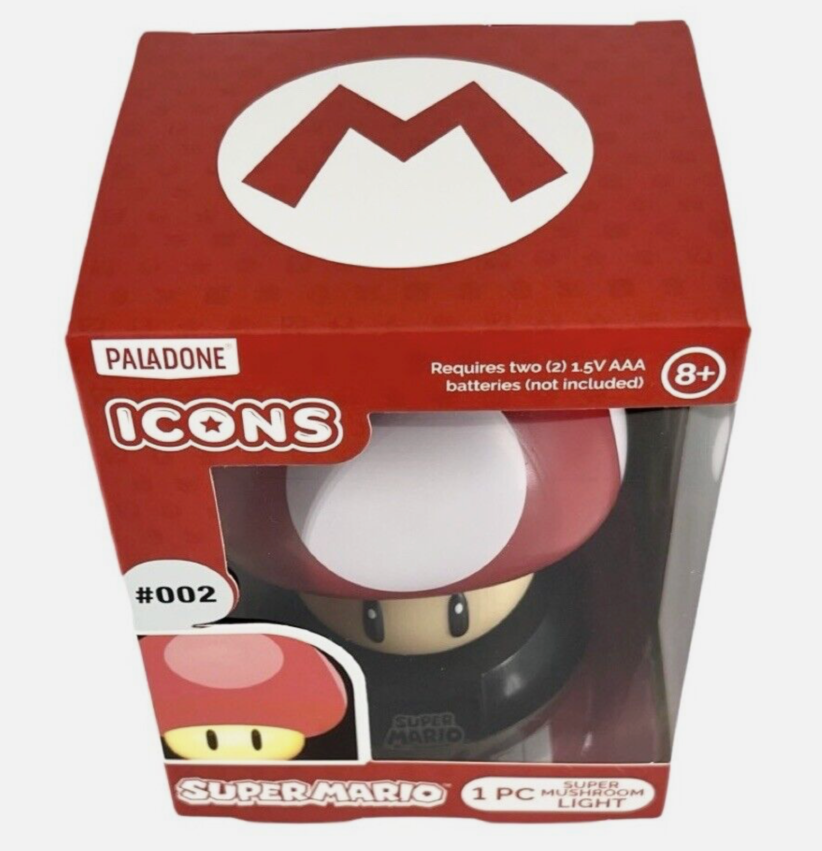 Super Mario Bros Mushroom Icon Light, Officially Licensed Merchandise