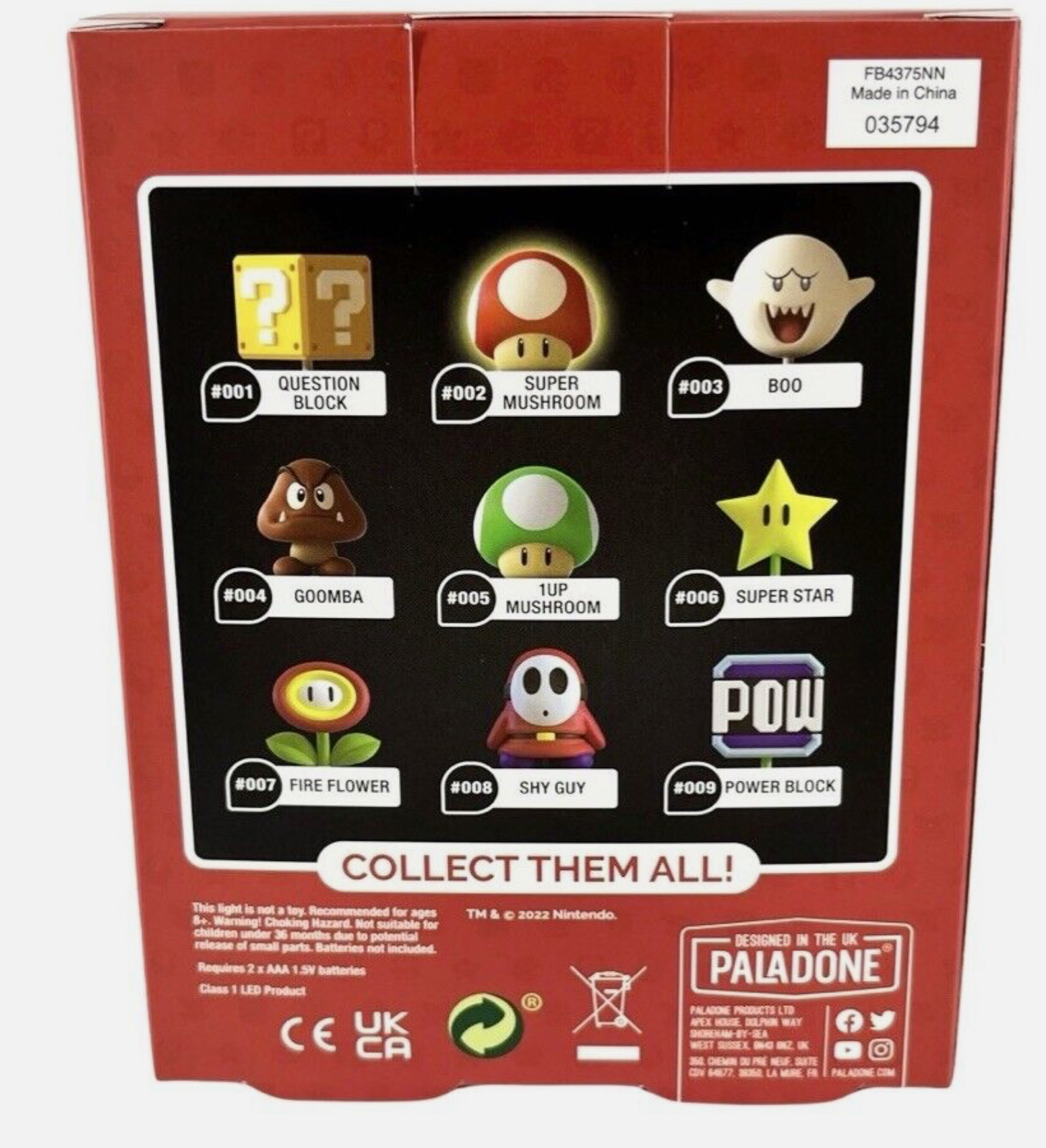 Super Mario Bros Mushroom Icon Light, Officially Licensed Merchandise