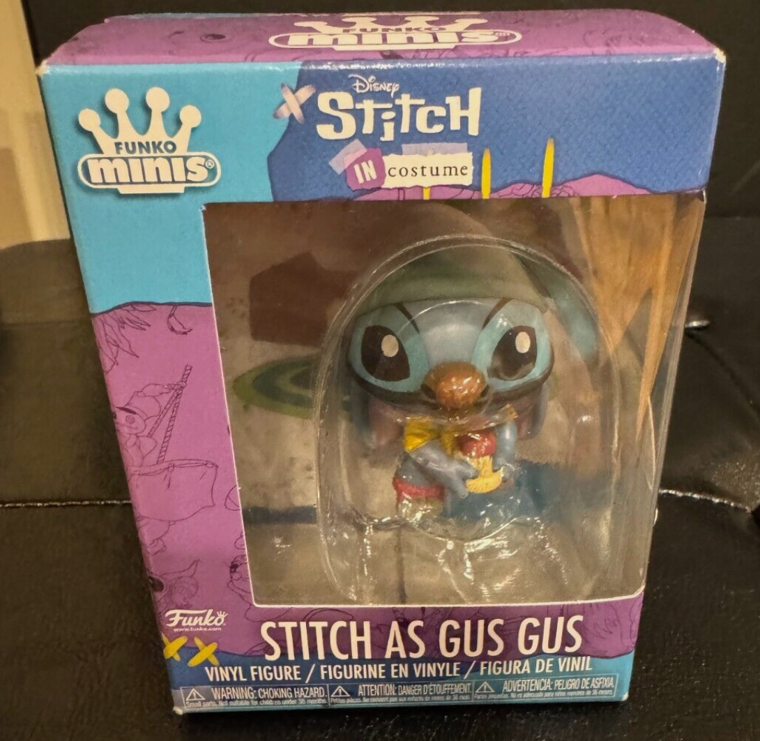 Disney Stitch in costume Funko Minis , Stitch as Gus Gus