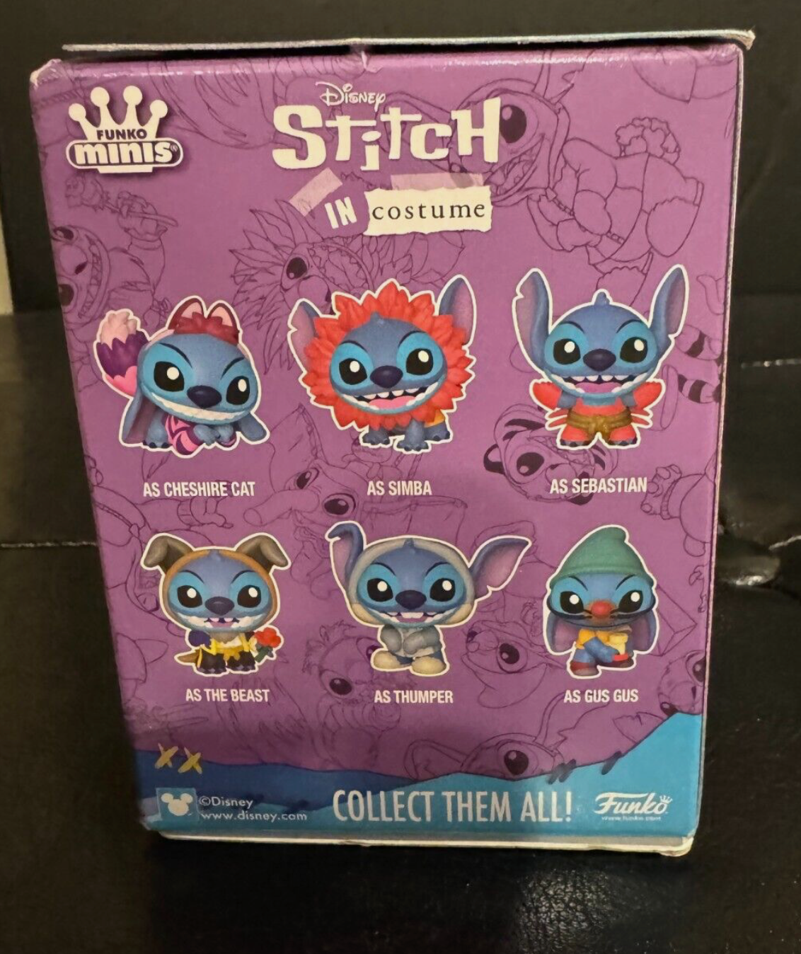 Disney Stitch in costume Funko Minis , Stitch as Gus Gus