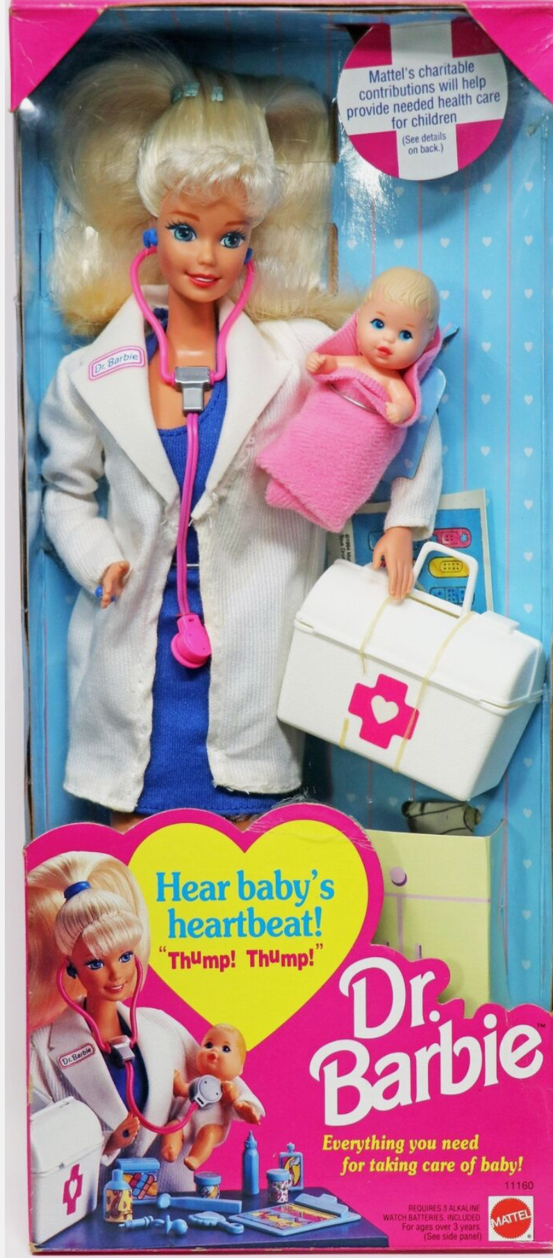 Dr. Barbie Doll #11160 New Never Removed from Box 1993 Mattel, Inc.