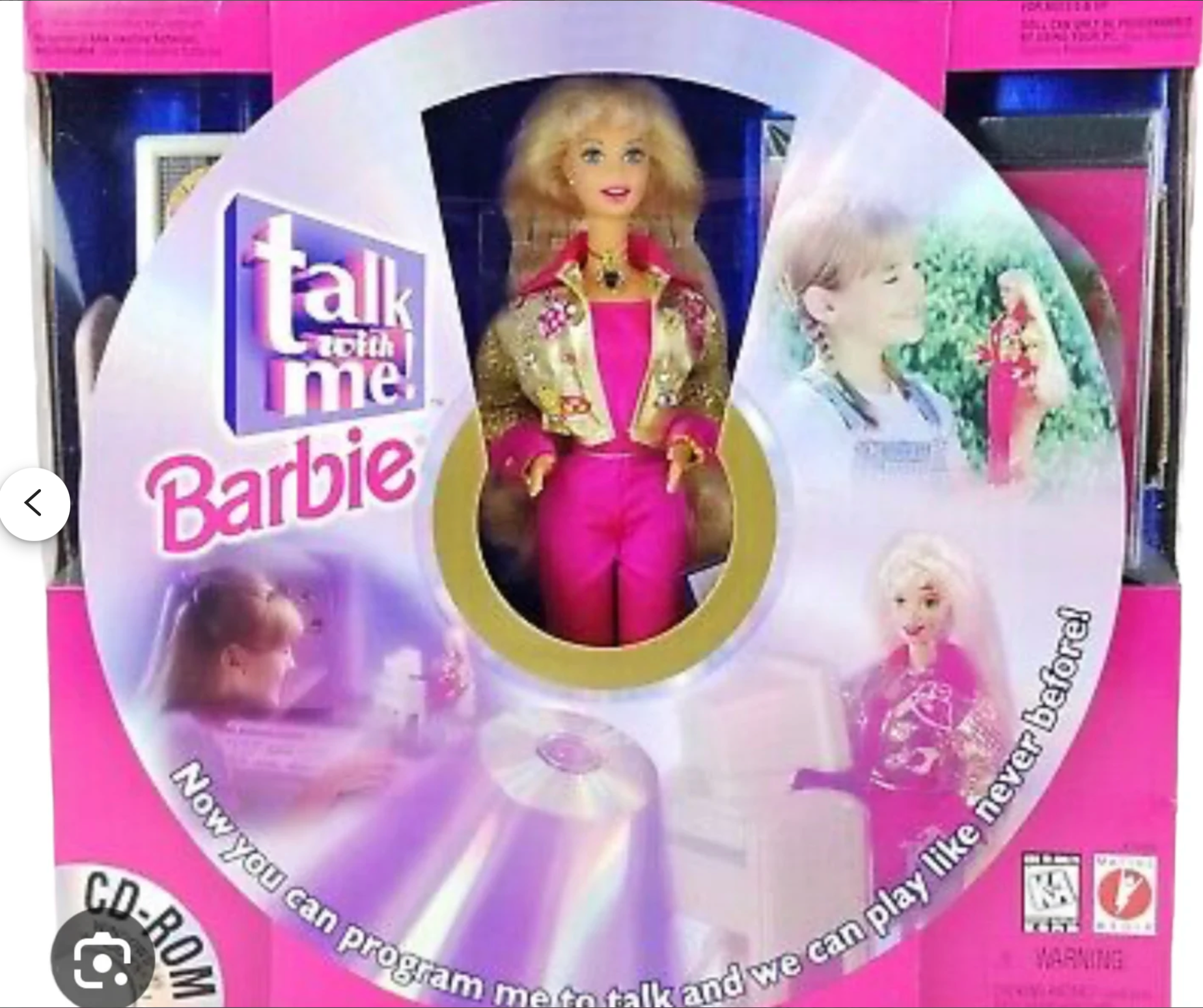 Vintage 1997 Talk With me Barbie Doll , Mattel ,CD rom, 17350 , New and Rare