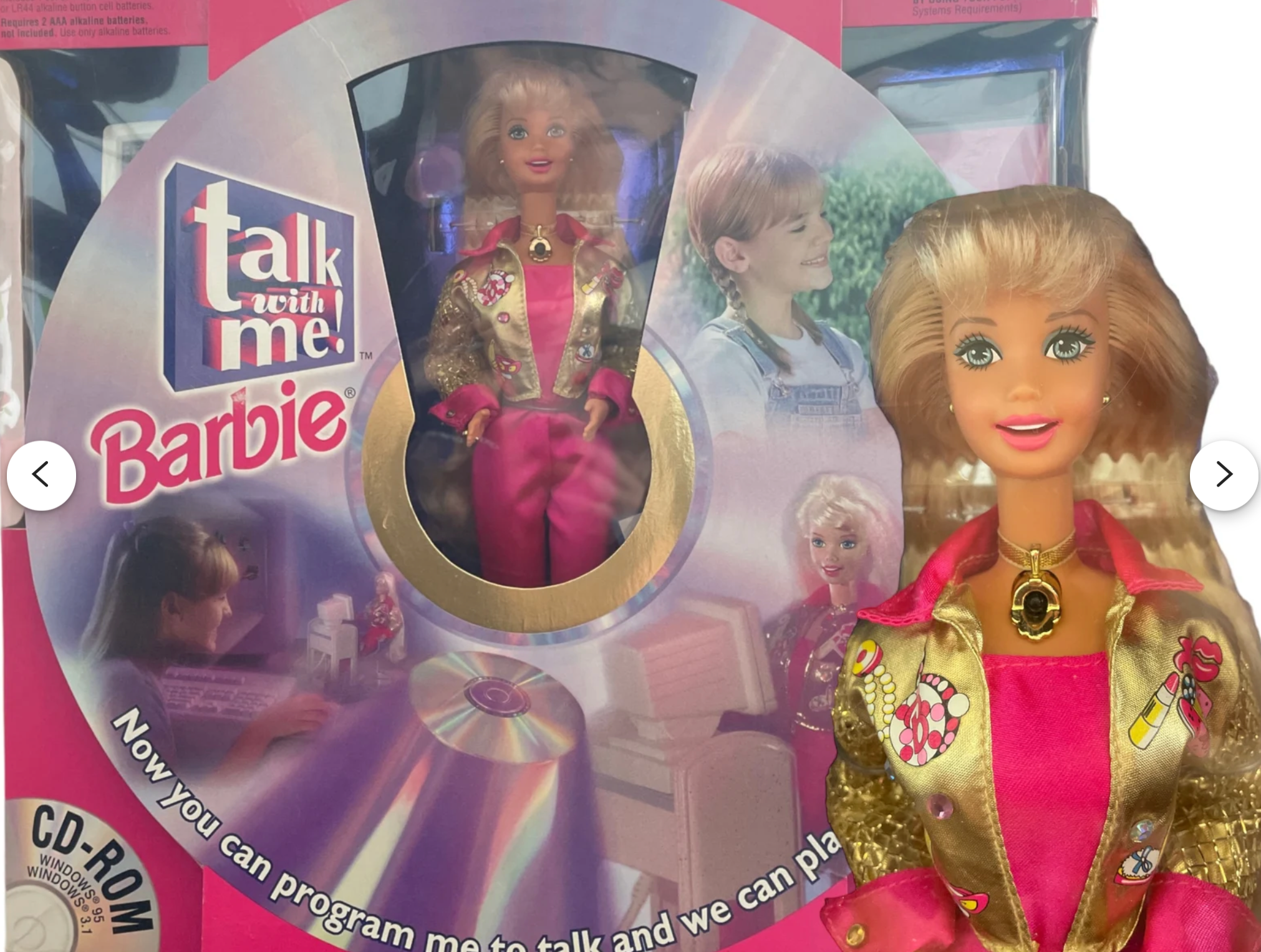 Vintage 1997 Talk With me Barbie Doll , Mattel ,CD rom, 17350 , New and Rare