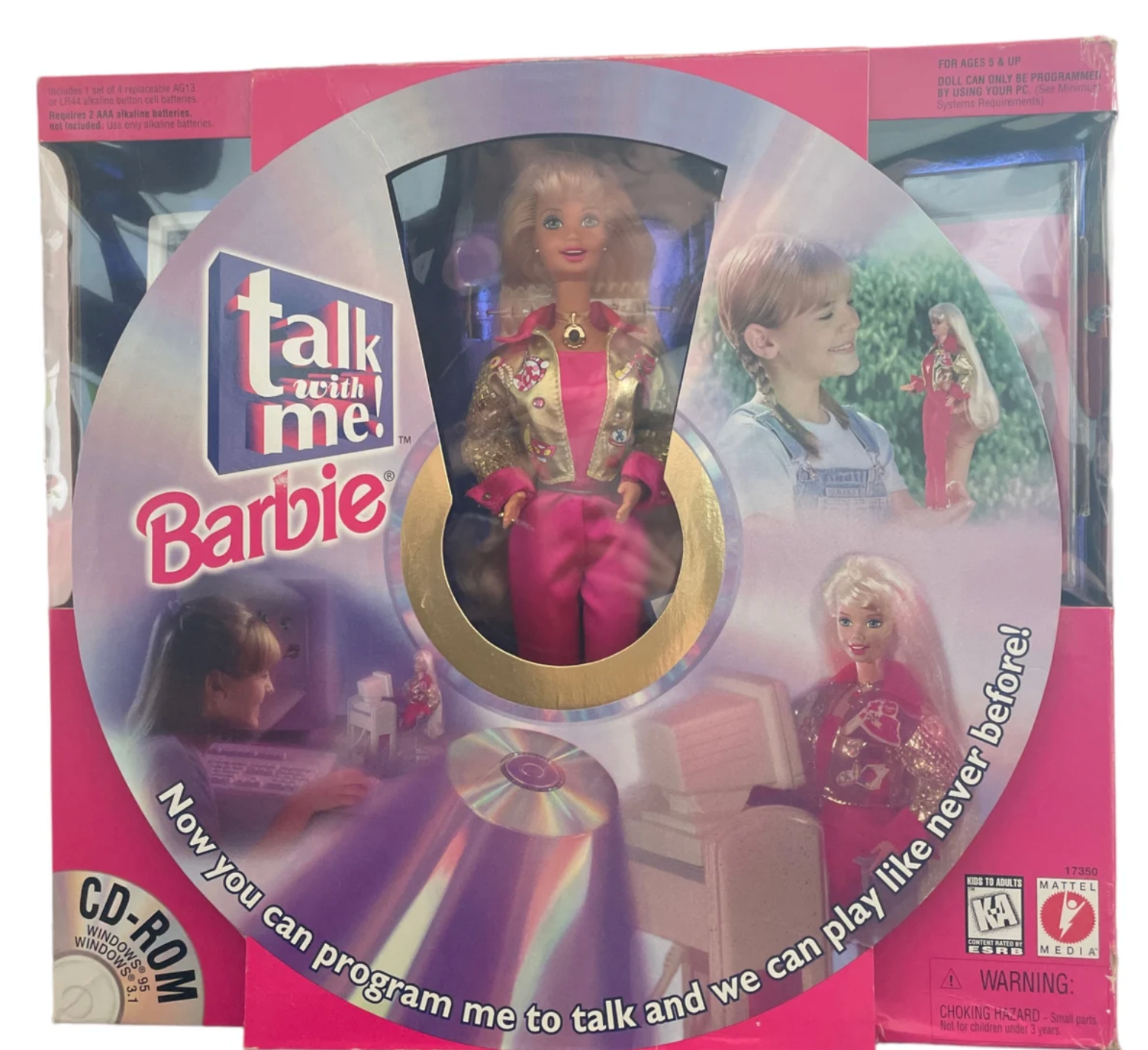 Vintage 1997 Talk With me Barbie Doll , Mattel ,CD rom, 17350 , New and Rare