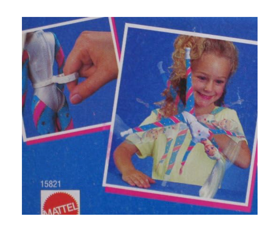 Super Gymnast Barbie Doll w Tumbling Ring (1995)