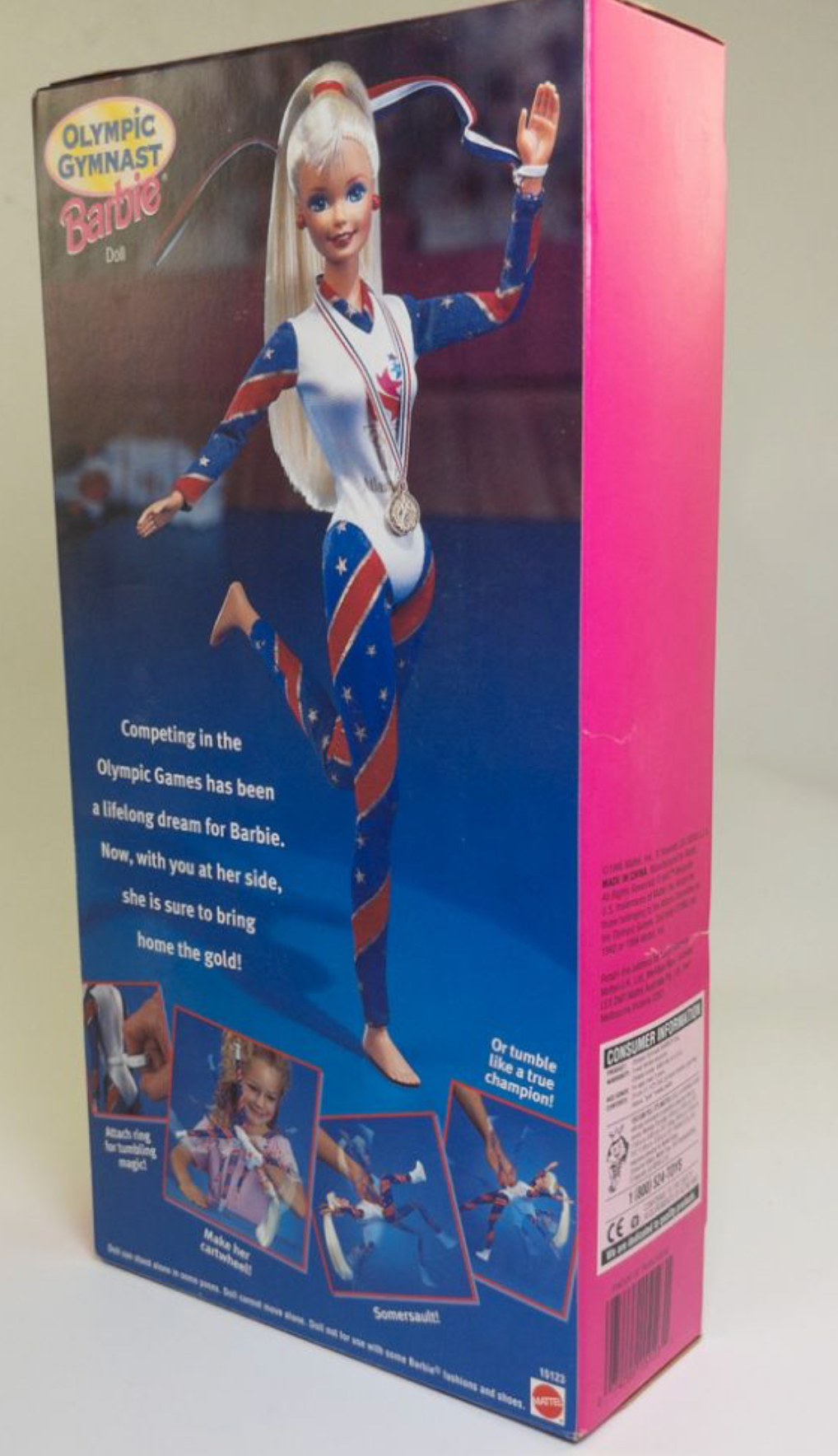 Olympic Gymnast Barbie 1996 Atlanta Games Doll Collectible Mattel 15123 NRFB