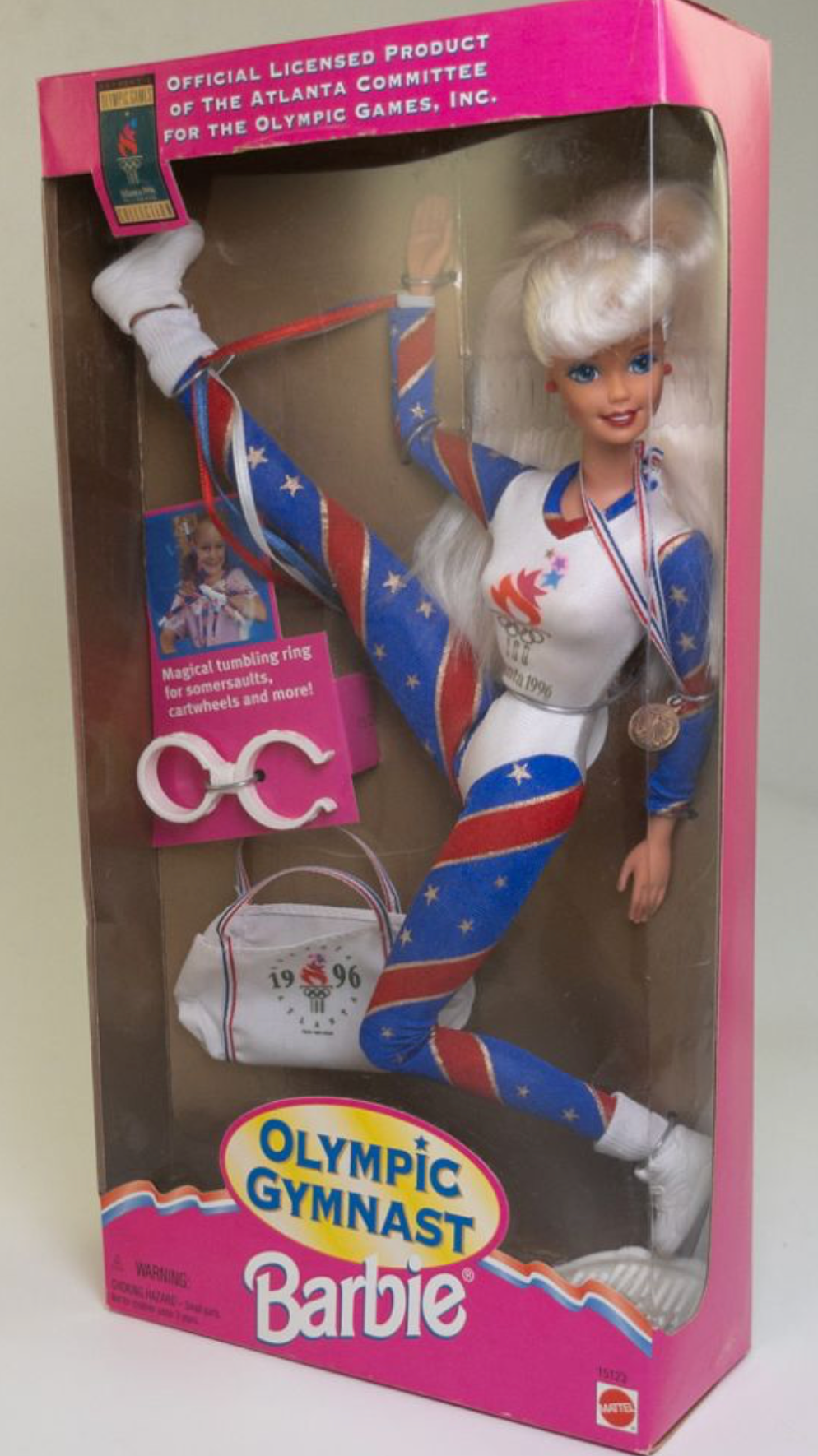 Olympic Gymnast Barbie 1996 Atlanta Games Doll Collectible Mattel 15123 NRFB