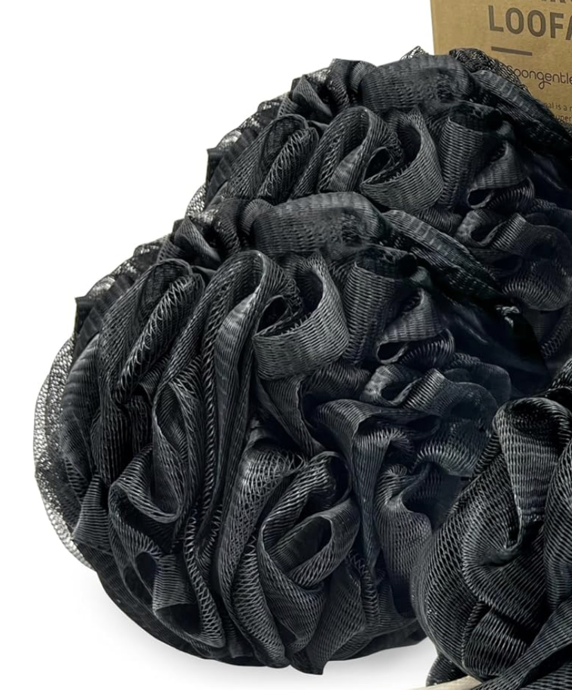 Joe Boxer Charcoal-Infused Bath Loofah 2pk