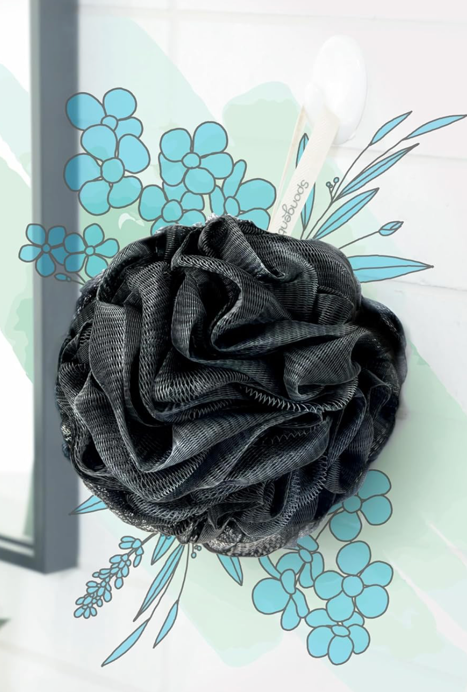 Joe Boxer Charcoal-Infused Bath Loofah 2pk