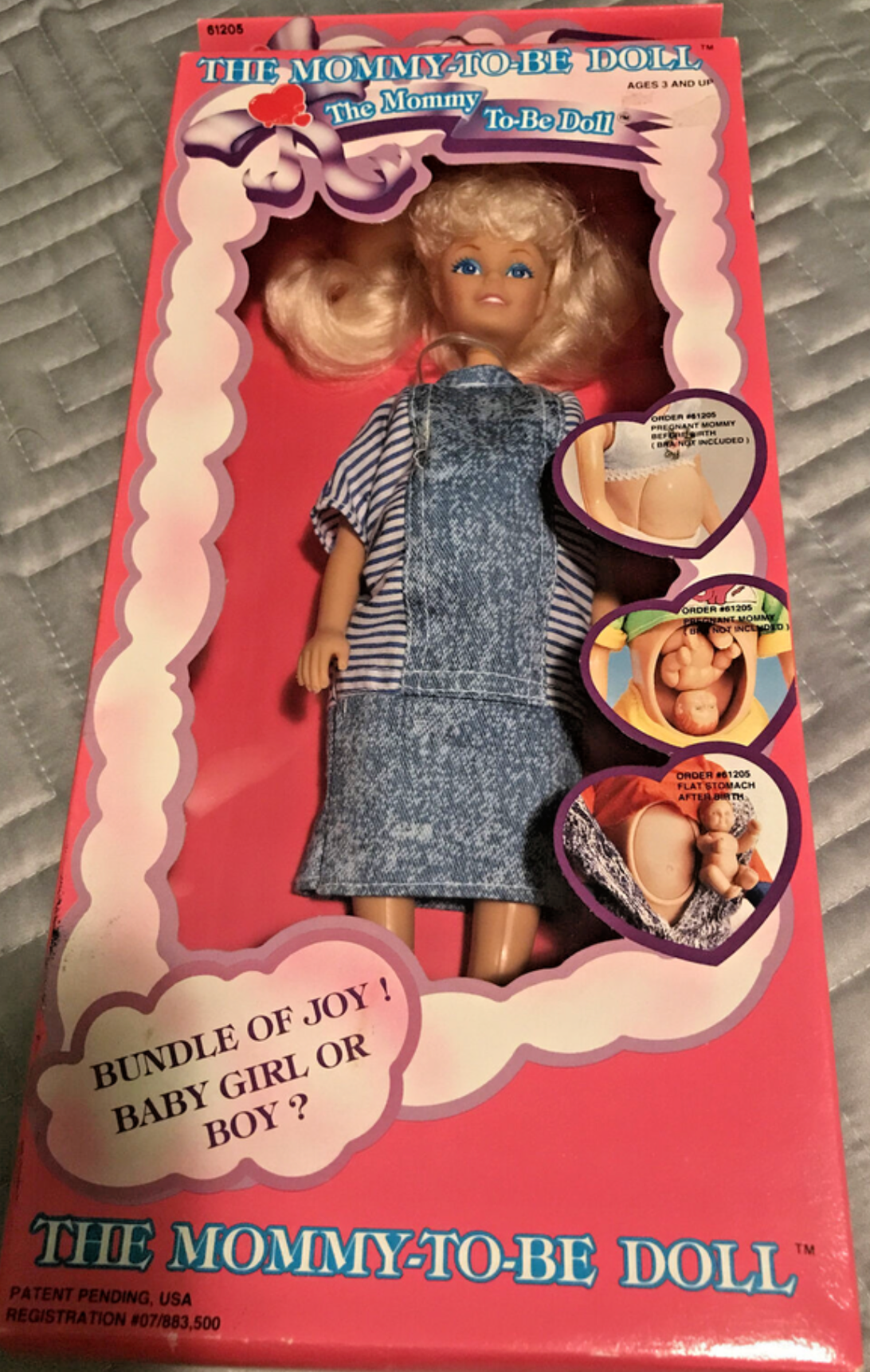 1991 Judith Mommy To Be Pregnant Doll w/ Baby Rare NIB Judith Corporation Blonde