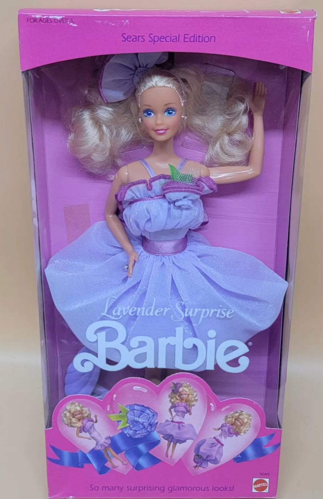 Vintage Lavender Surprise Sears Exclusive Special Edition Barbie 1989 Mattel 9049