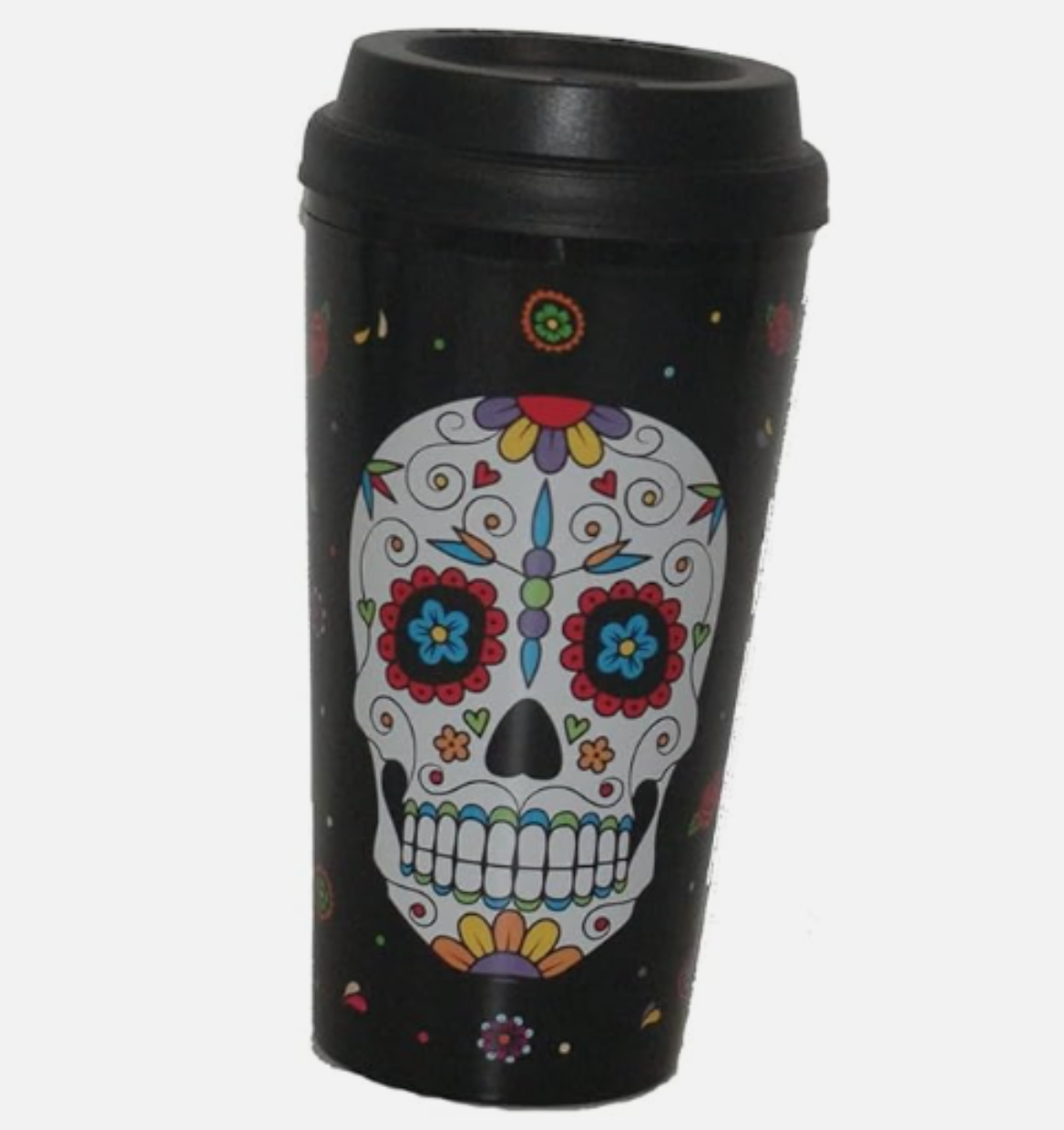 Day of the Dead Travel Cups Sugar Skull Older Design 16 oz Tumblers