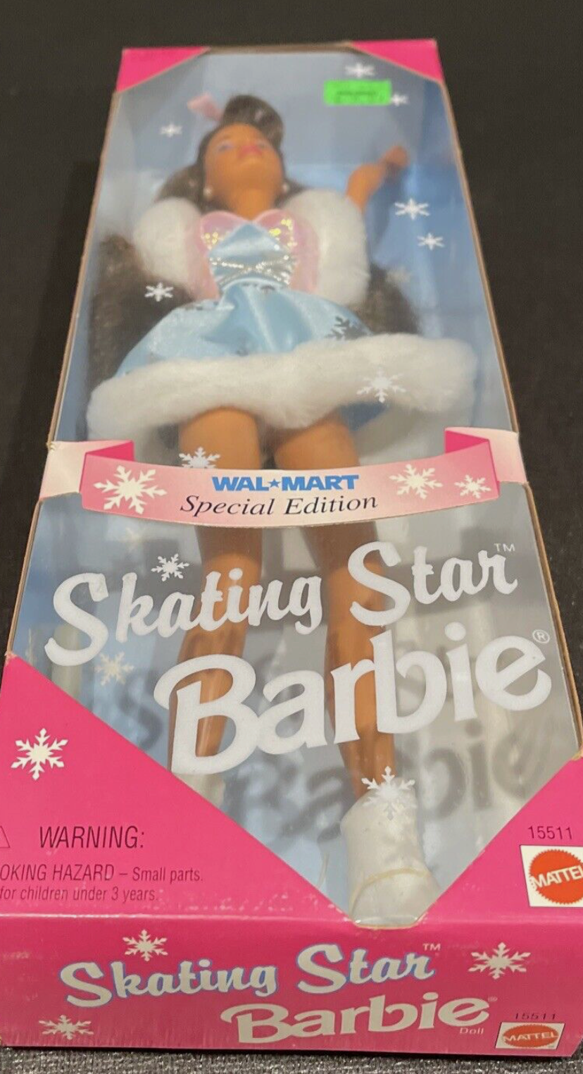 Vintage Barbie Skating Star Doll Brunette Special Edition Walmart Exclusive 1995 Mattel # 15511