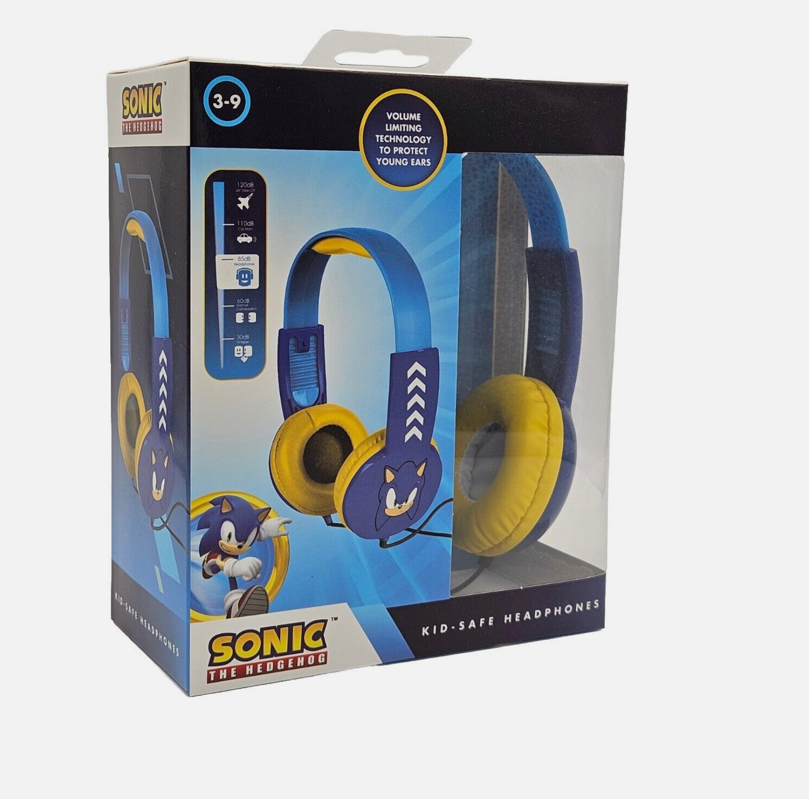 Sonic The Hedgehog Kid Safe Headphones Volume Limiting Age 3+ Volume Limiting