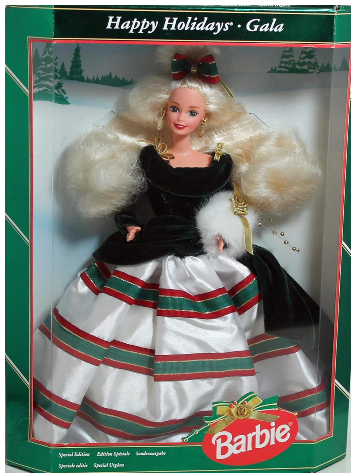 Happy Holidays Gala Barbie 1994 Mattel 13545