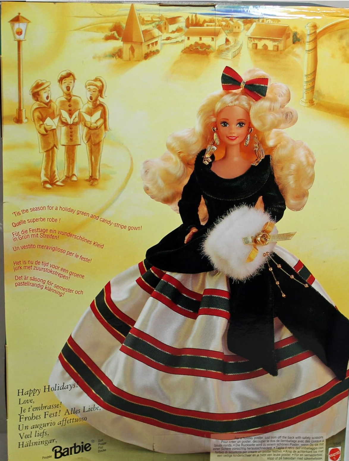 Happy Holidays Gala Barbie 1994 Mattel 13545