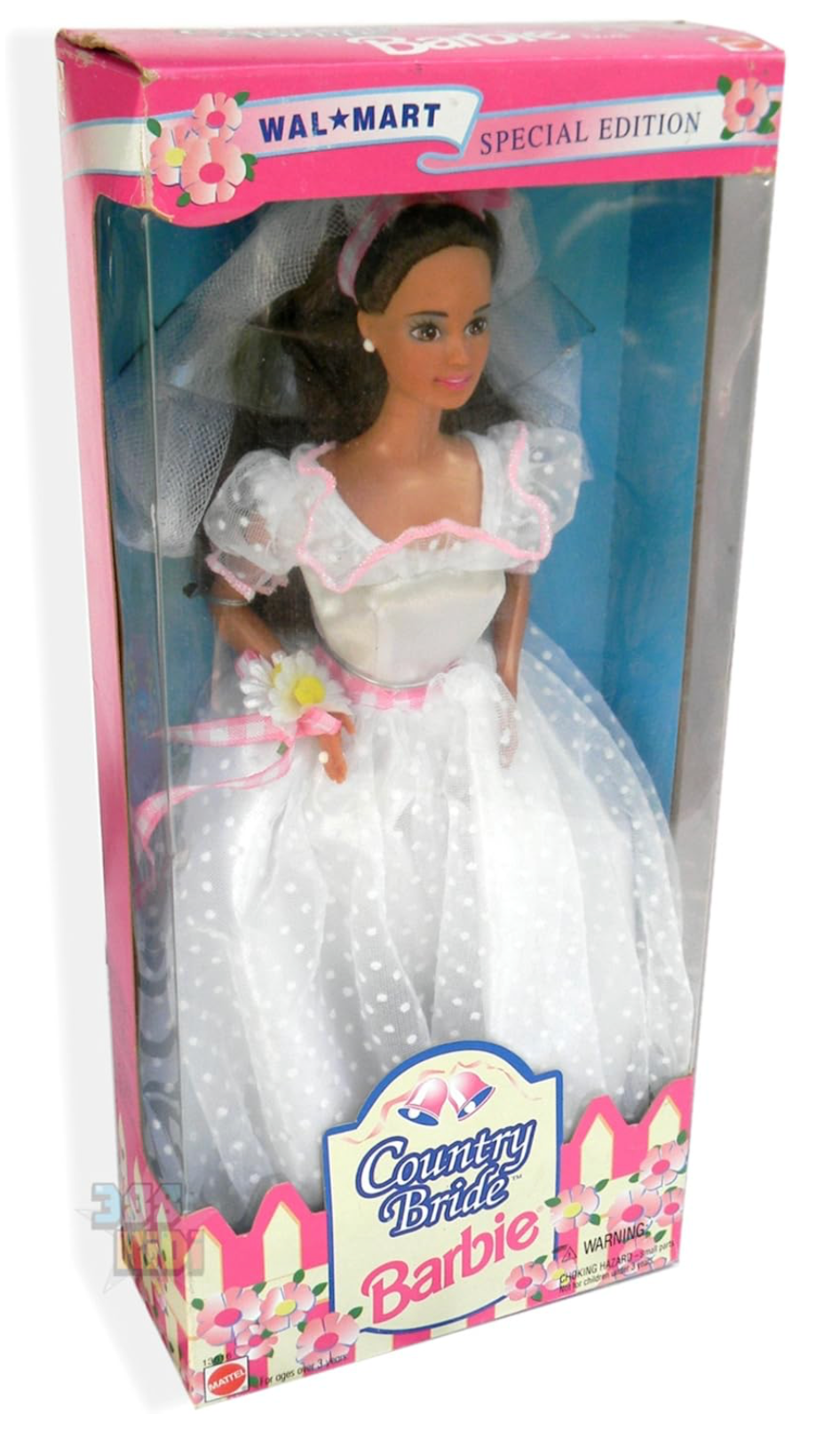 Country Bride Barbie Brunette Walmart Special Edition 1994 Mattel #13616