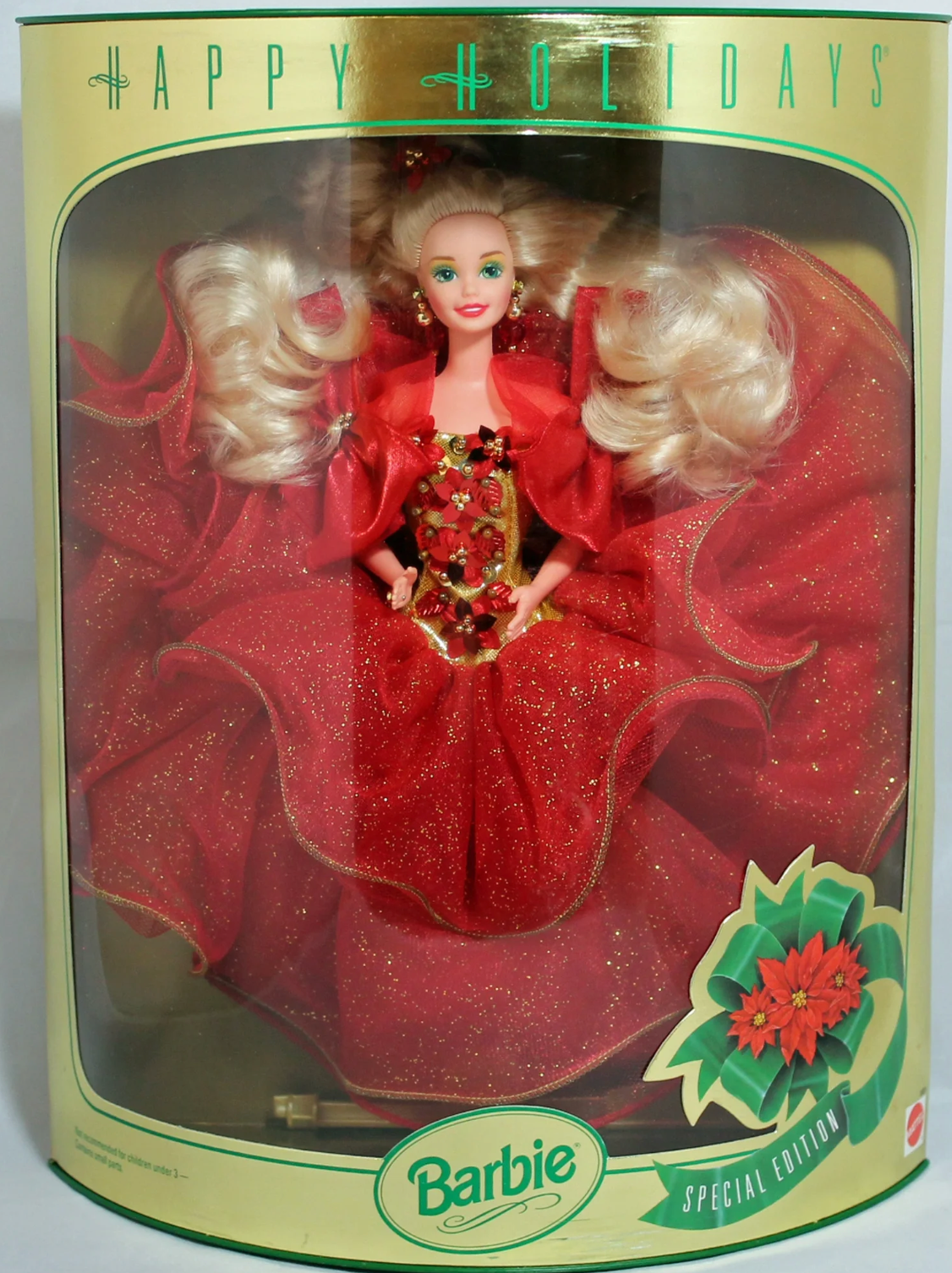 Vintage 1993 Happy Holidays Barbie Special Edition By Mattel # 10824