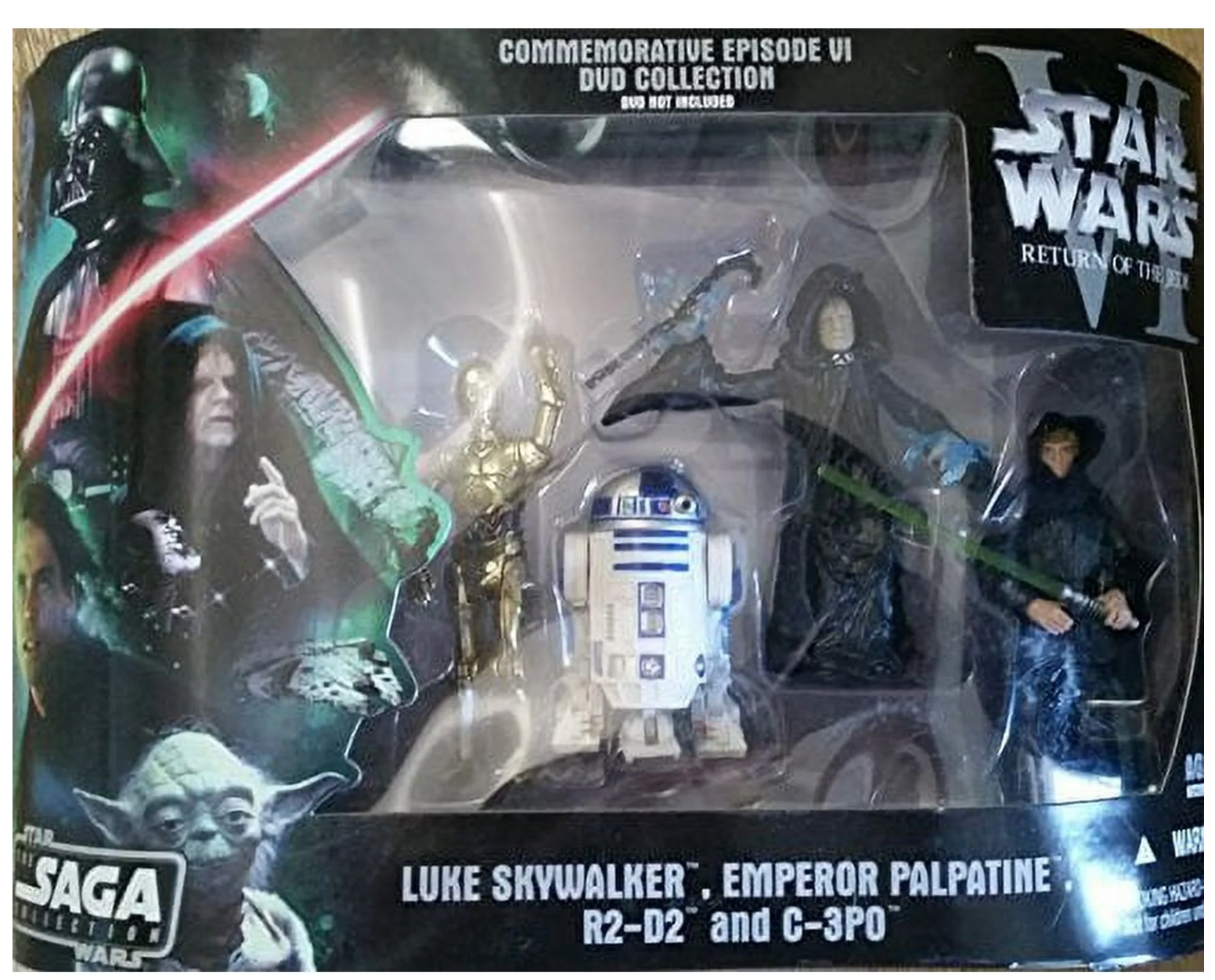 Star Wars DVD Commemorative Action Figure Pack Episode VI (6) Return of the Jedi w/ Luke, C-3PO, R2-D2 & Emperor