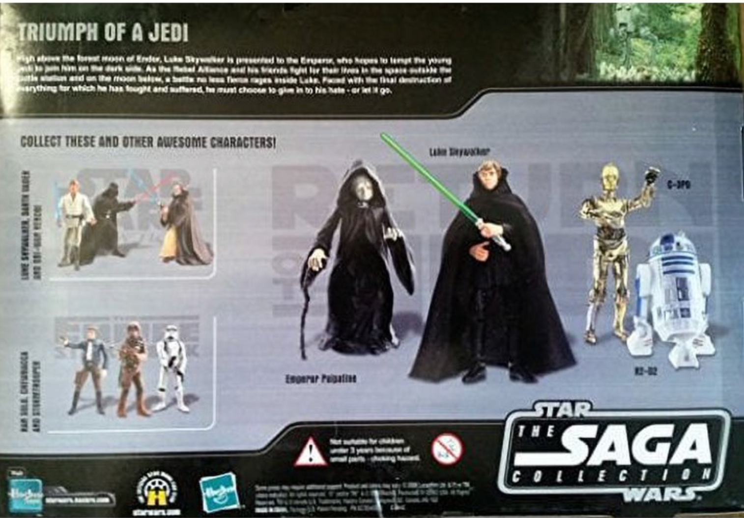Star Wars DVD Commemorative Action Figure Pack Episode VI (6) Return of the Jedi w/ Luke, C-3PO, R2-D2 & Emperor
