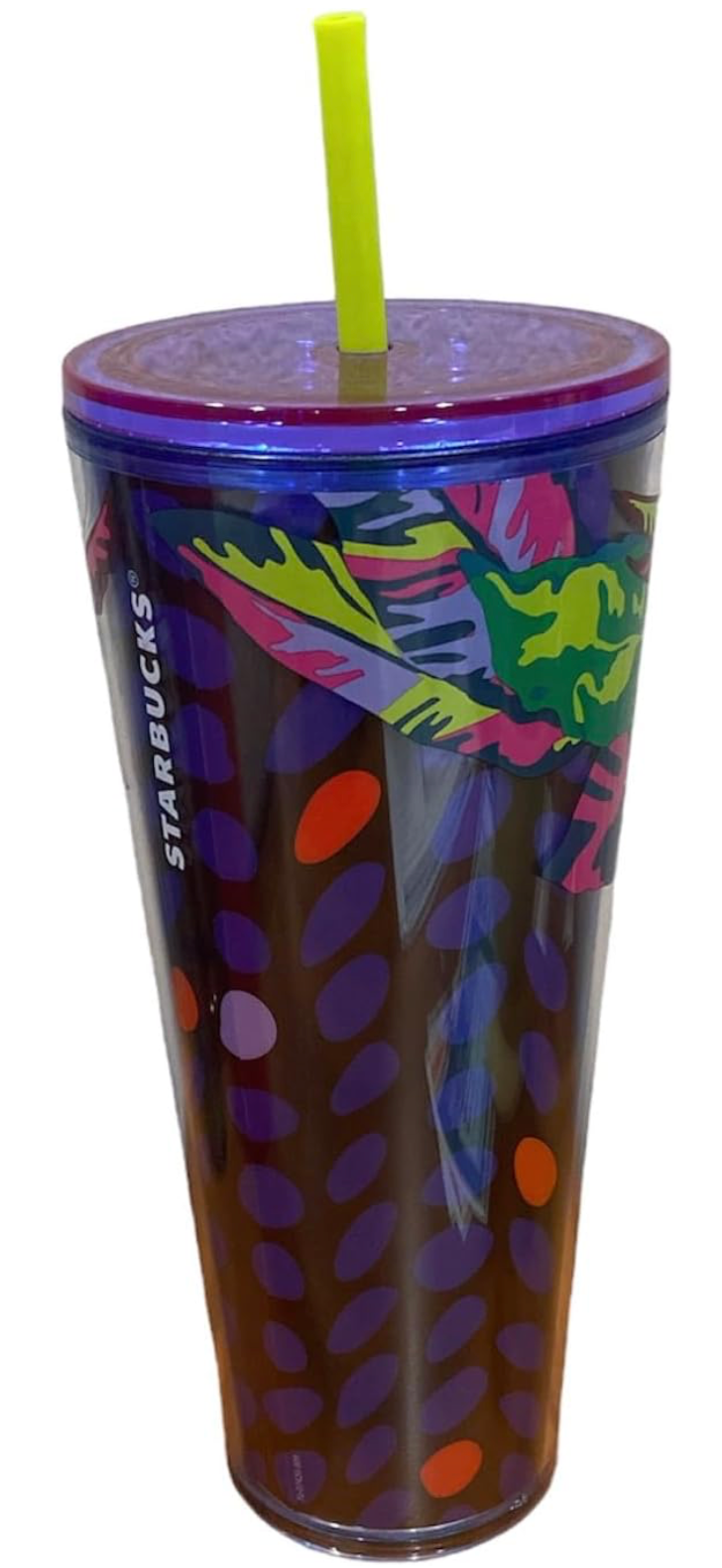 Starbucks Floral and Leaves Cold Cup (24 oz)
