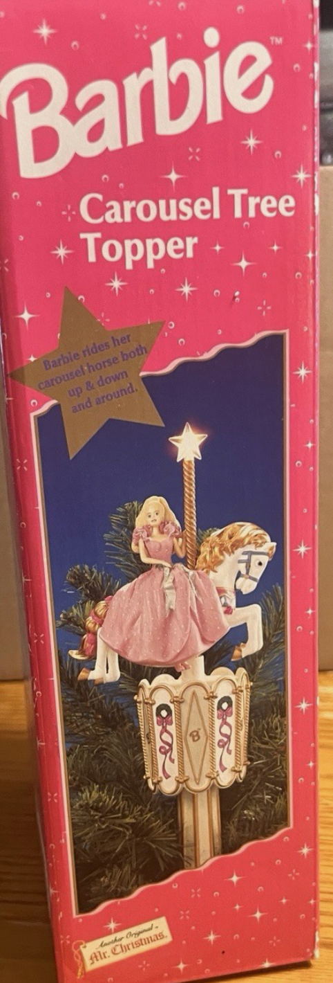 Barbie Carousel Christmas Tree Topper 1997 Mr. Christmas Inc. 49501