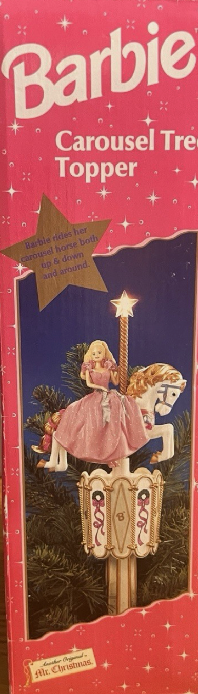 Barbie Carousel Christmas Tree Topper 1997 Mr. Christmas Inc. 49501