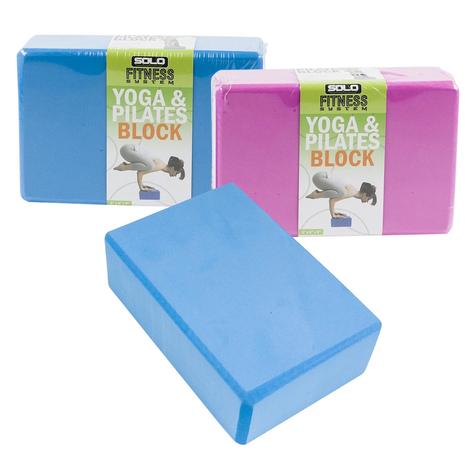 Solo fitness System Yoga Plates Block- 3x6x9" Blue 1 piece