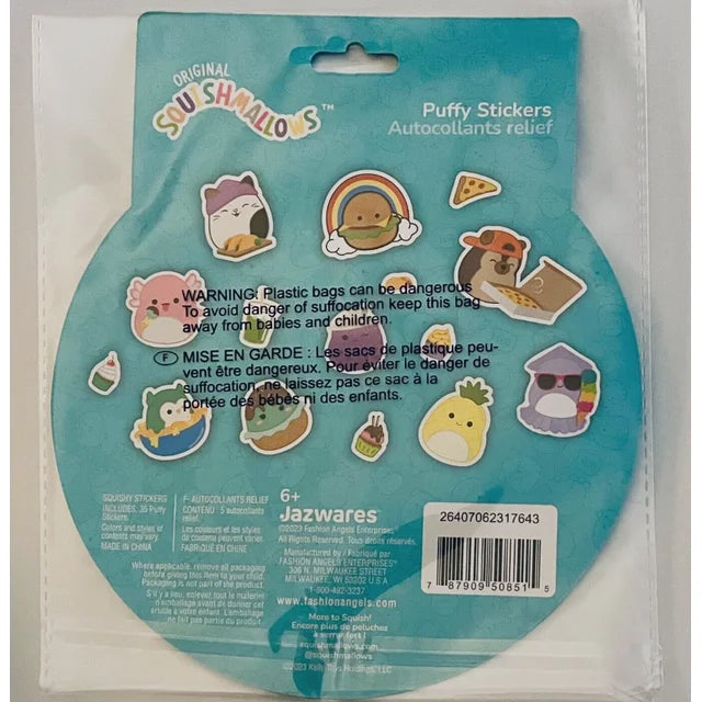 Squishmallows Puffy Stickers Autocollants Relief 508515