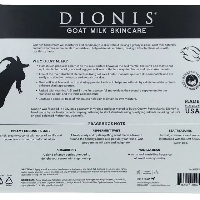 DIONIS Goat Milk Hand Cream, 1 Ounce (Pack of 5)