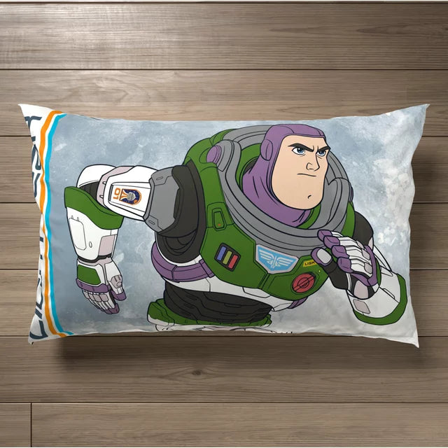 Buzz Lightyear Inner Space Kids 3-Piece Twin Sheet Set, Microfiber, White, Disney