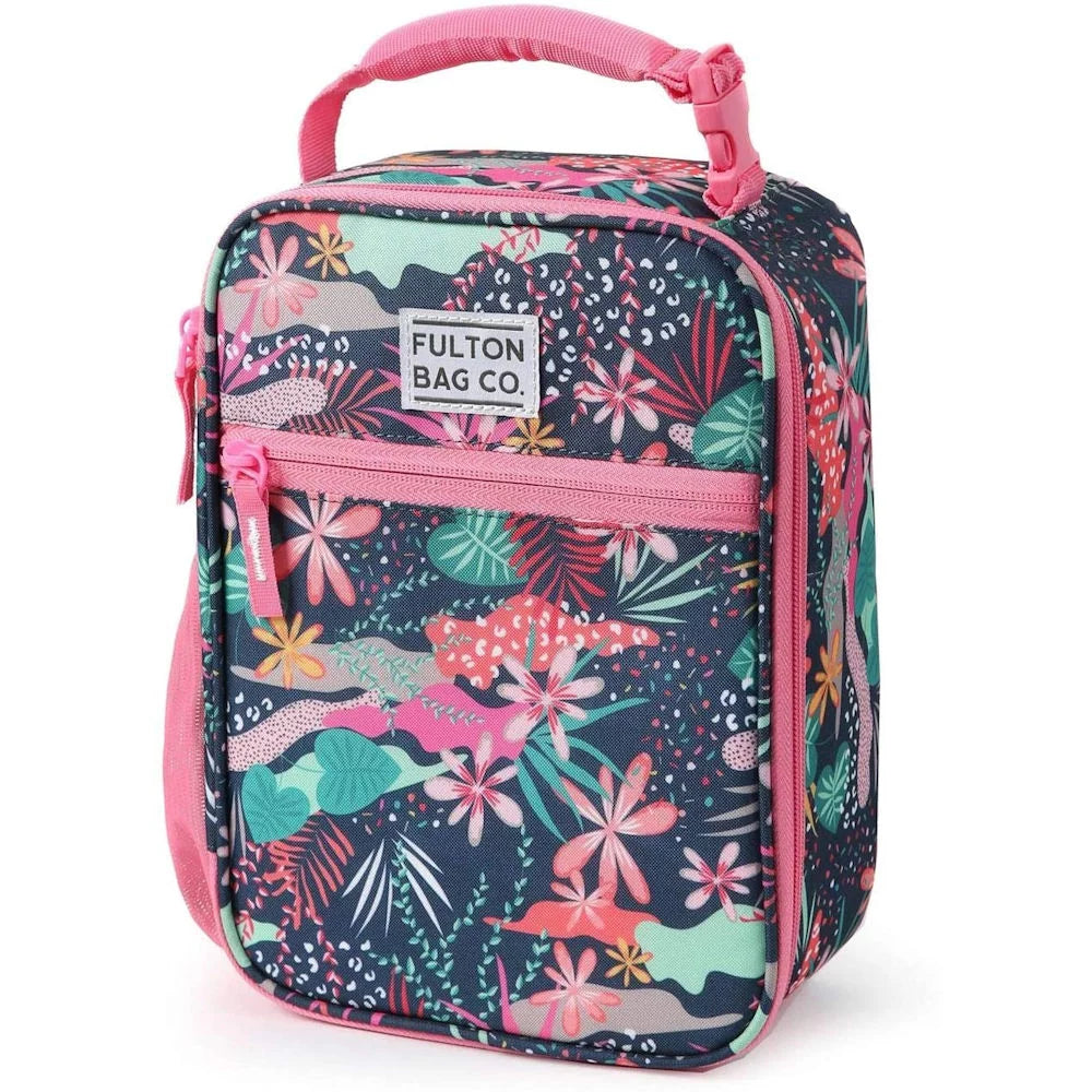 Thermal Insulated Zippered Lunch Bag Box Hardbody - Hawaiian Tropical Floral