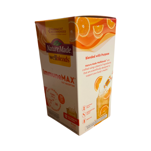 Nature Made Wellblends ImmuneMax Fizzy Drink Mix Orange 12 Pack