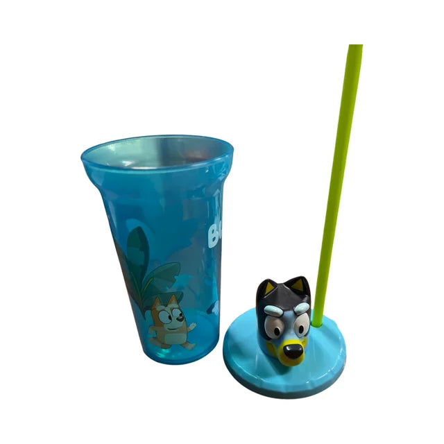 Bluey Sip Cup with Straw and Bluey's Head