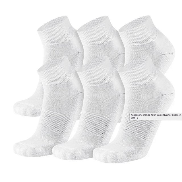 Wing White Quarter Socks 10-13 (4Pk)