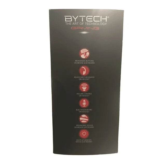 Bytech the art of Technology Light up Gaming Combo Headset + Keyboard + Mouse + Mousepad