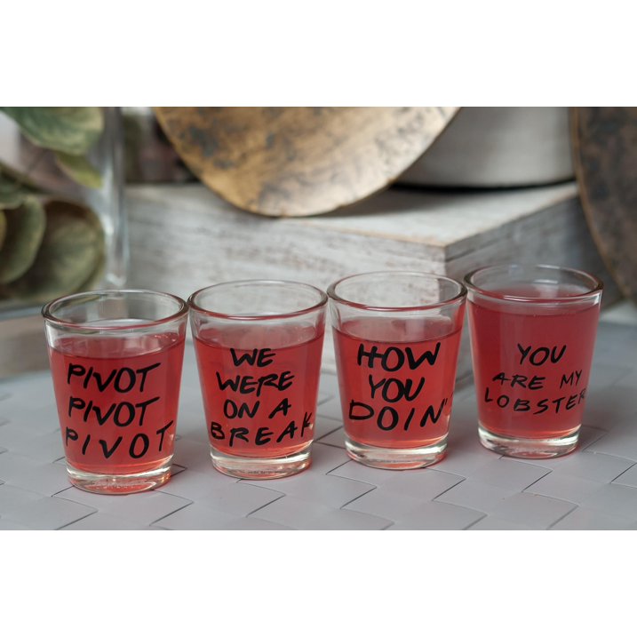 Friends 49084 Shot Glass Set, Clear - Pack of 4