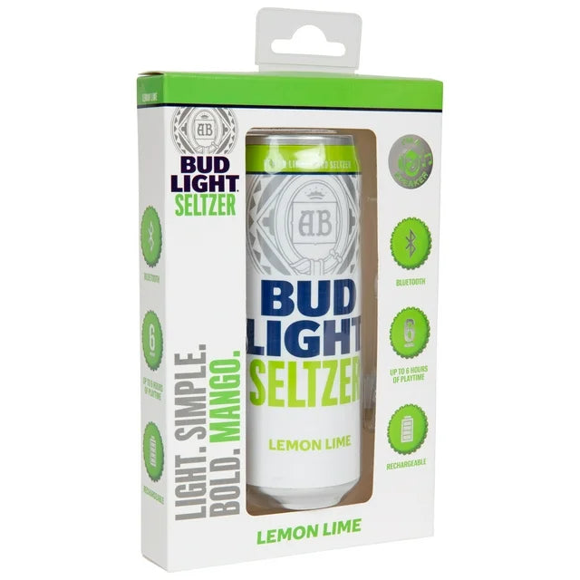 Bud Light 835118 Seltzer Lemon-Lime Can Portable Bluetooth Speaker