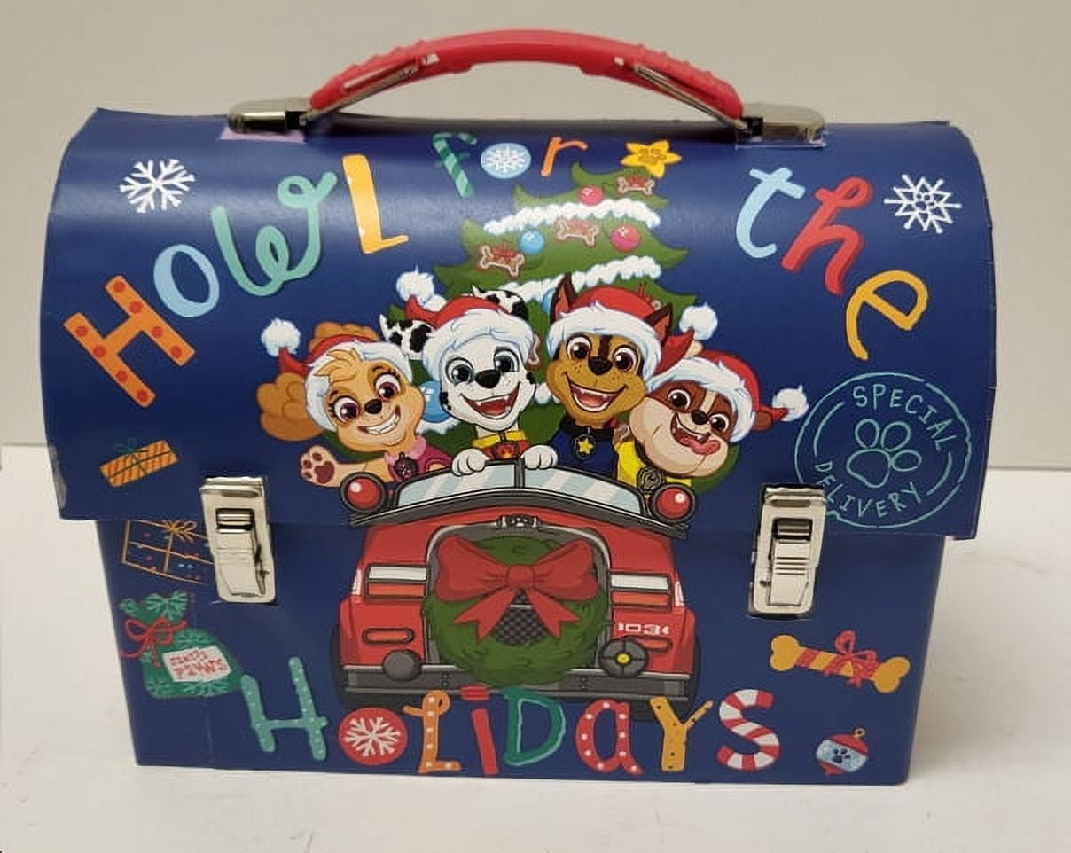 Paw Patrol Holiday Tin Carrier with Handle