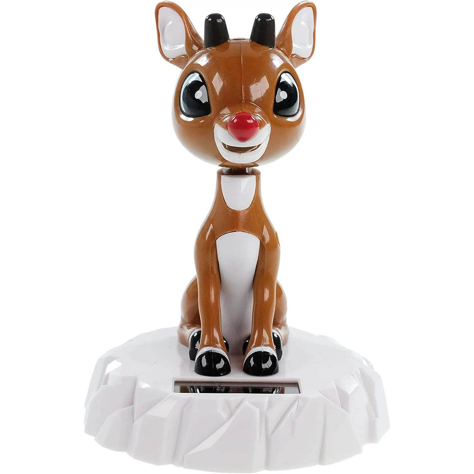 Ruz Rudolph The Red Nosed Reindeer Christmas DÃ©cor Solar Bobblehead, Indoor Home Decor and Holiday Decoration Figurine