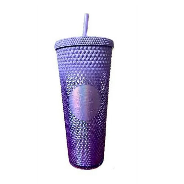 2023 Starbucks Gradient Purple 24oz Cold Drink Cup Diamond Studded Tumbler