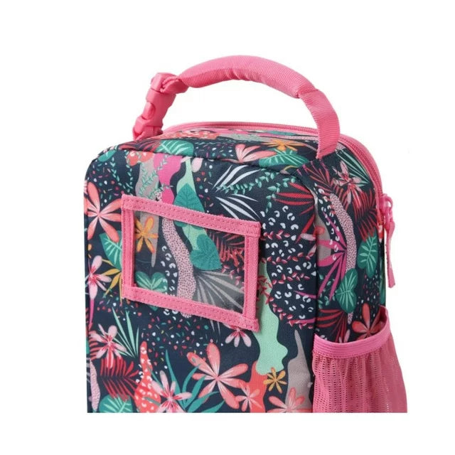 Thermal Insulated Zippered Lunch Bag Box Hardbody - Hawaiian Tropical Floral